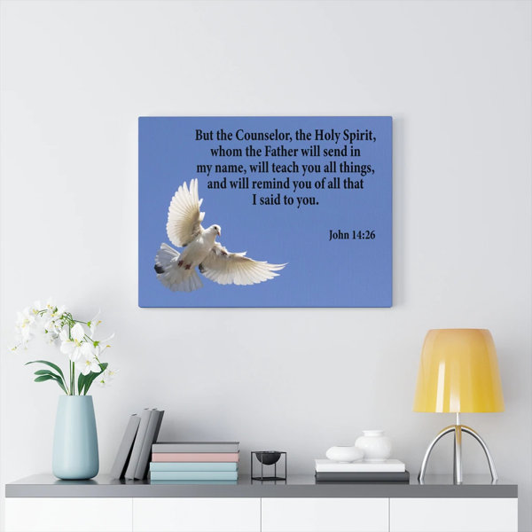 Trinx Bible Verse Canvas Holy Ghost Comforter John 1426 Wall Art